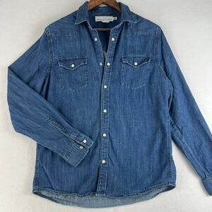 L.O.G.G. X H&M Denim Pearl Snap Men’s Shirt in EUC SZ M